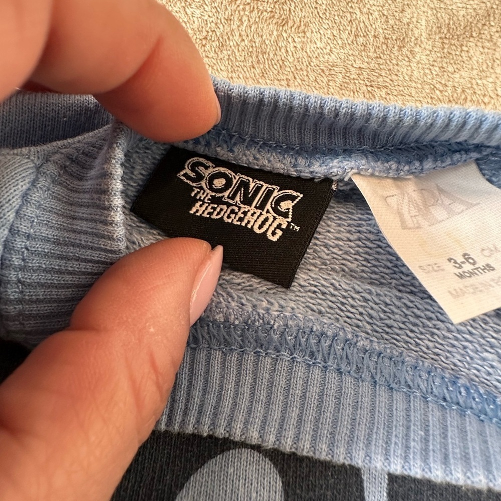 Zara Kids Blue Sonic Sweatshirt - Picture 6 of 8
